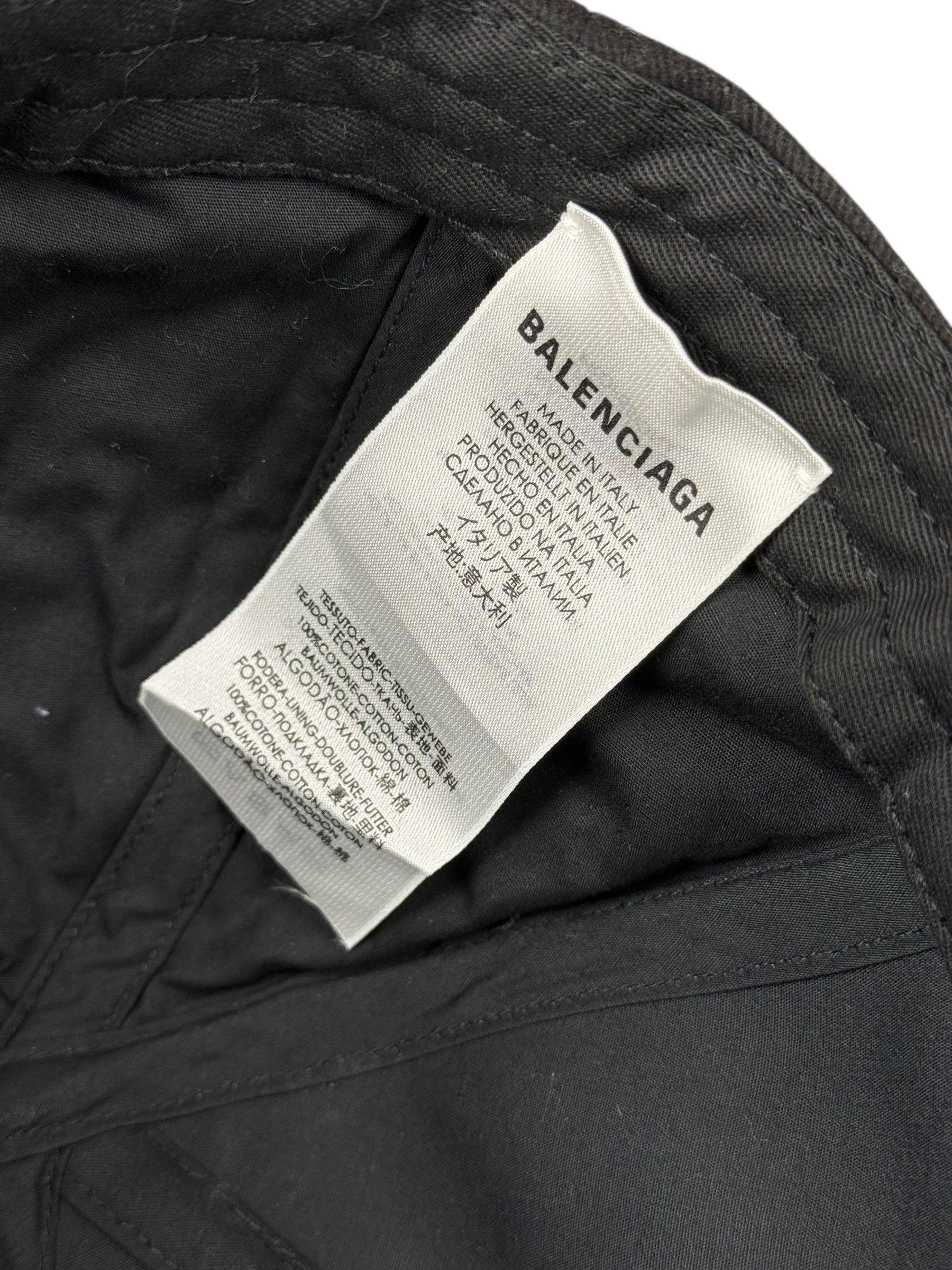 Balenciaga Black Neon Pink Logo Cap