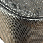 Bottega Veneta Black Coated Canvas PVC Shoulder Bag