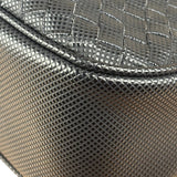 Bottega Veneta Black Coated Canvas PVC Shoulder Bag