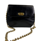 Gucci Black Leather Flap Crossbody Bag