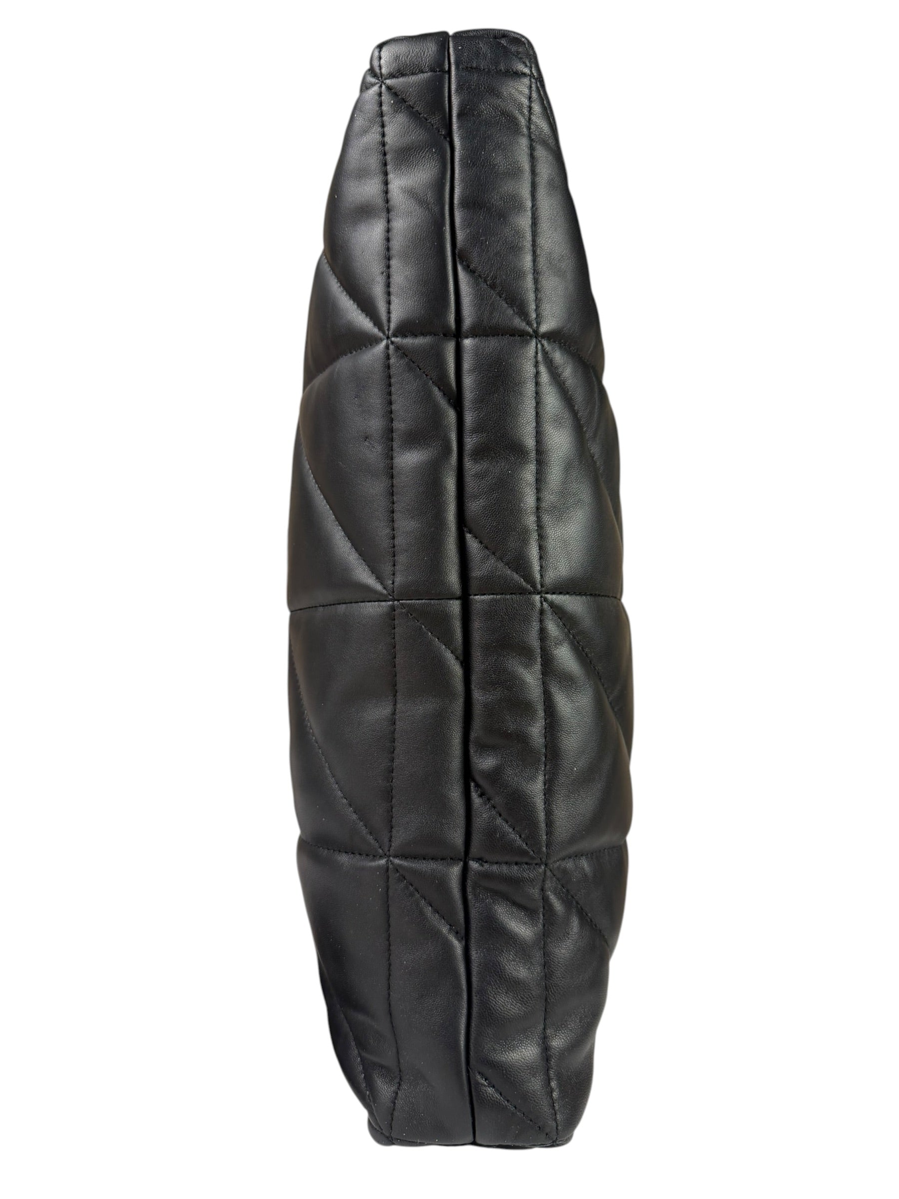 AllSaints Black Quilted Leather Edbury Shoulder Bag