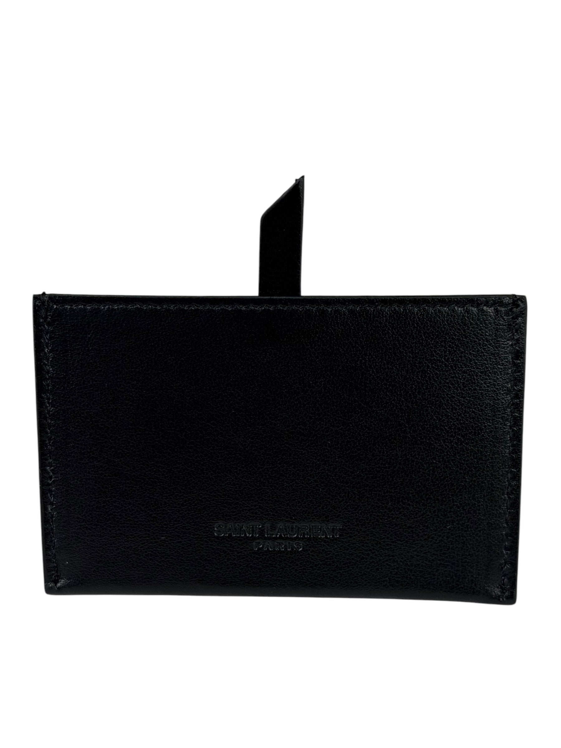 Yves Saint Laurent Black Leather Slip Mirror