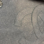 Chanel Vintage Canvas & Leather Chocolate Bar Fold-Over Tote Bag