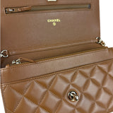 Chanel Brown Quilted Leather Wallet on Chain Shoulder Bag 2026