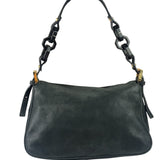 Fendi Shiny Black Suede Small Baguette