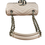 Gucci Pink Beige Leather Marmont Matelasse Small Shoulder Bag