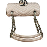 Gucci Pink Beige Leather Marmont Matelasse Small Shoulder Bag