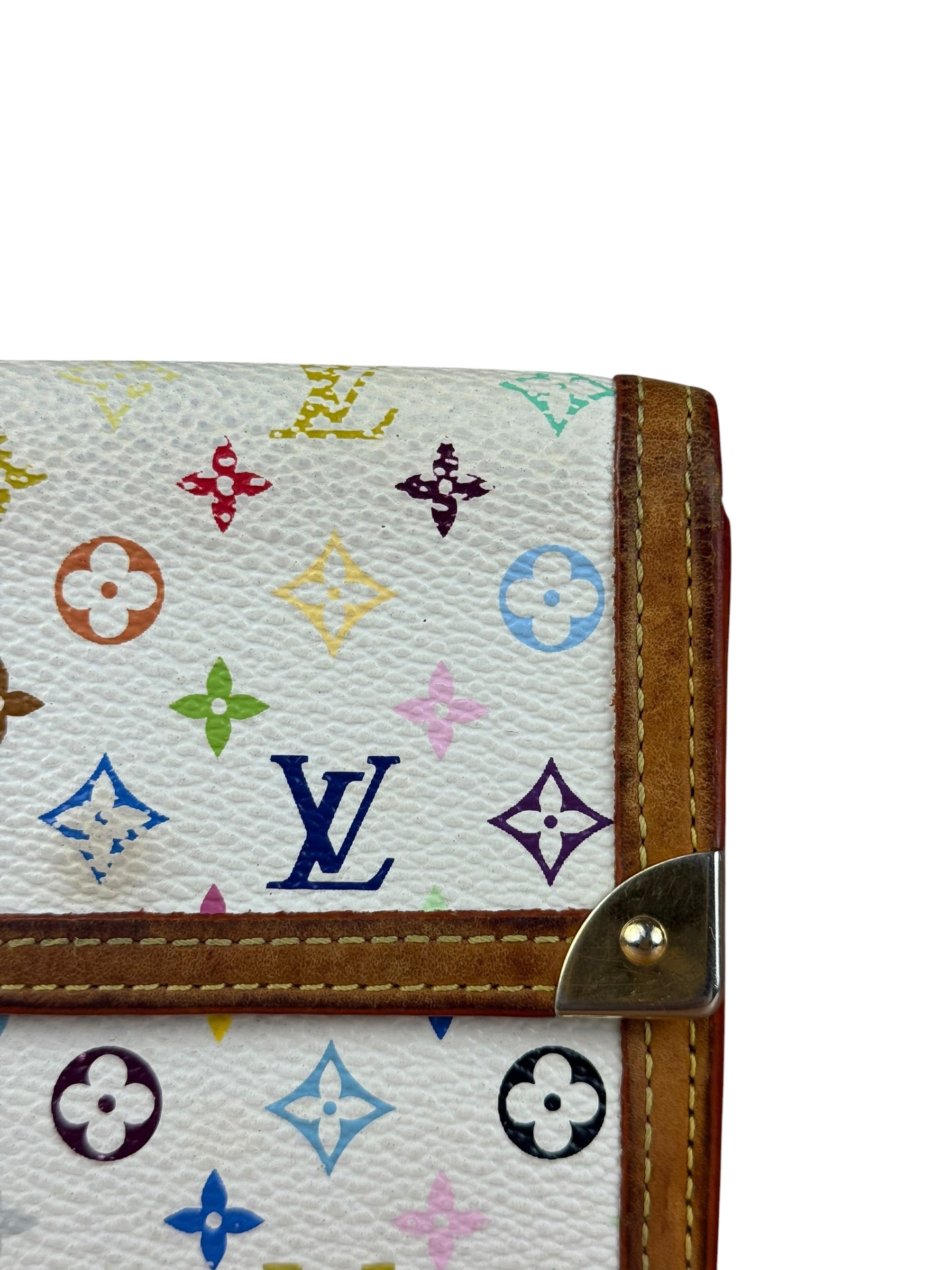 Louis Vuitton White Murakami Compact Wallet