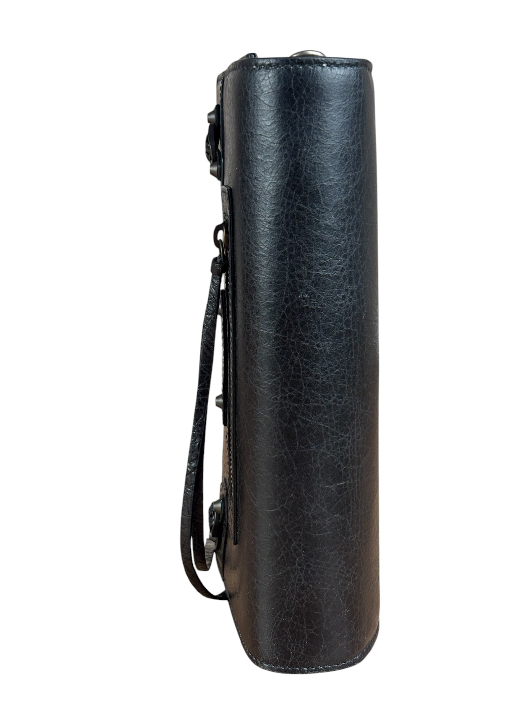 Balenciaga Black Leather Le City Clutch