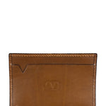 Valentino Brown Tan Leather Flat Pouch