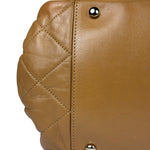 Chanel East/West Accordion Chain Beige Flap Bag 2008