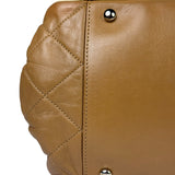 Chanel East/West Accordion Chain Beige Flap Bag 2008