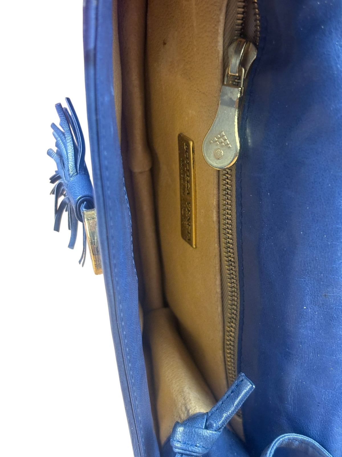 Bottega Veneta Navy Intrecciato Small Shoulder Bag