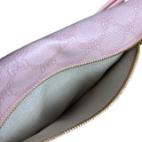 MCM Pink Triangle Logo Fold-Over Shoulder Bag