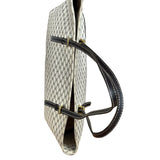 Celine White Macadam Coated Canvas Tote Bag