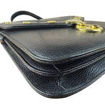 MCM Vintage Black Leather Crossbody Bag