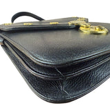 MCM Vintage Black Leather Crossbody Bag