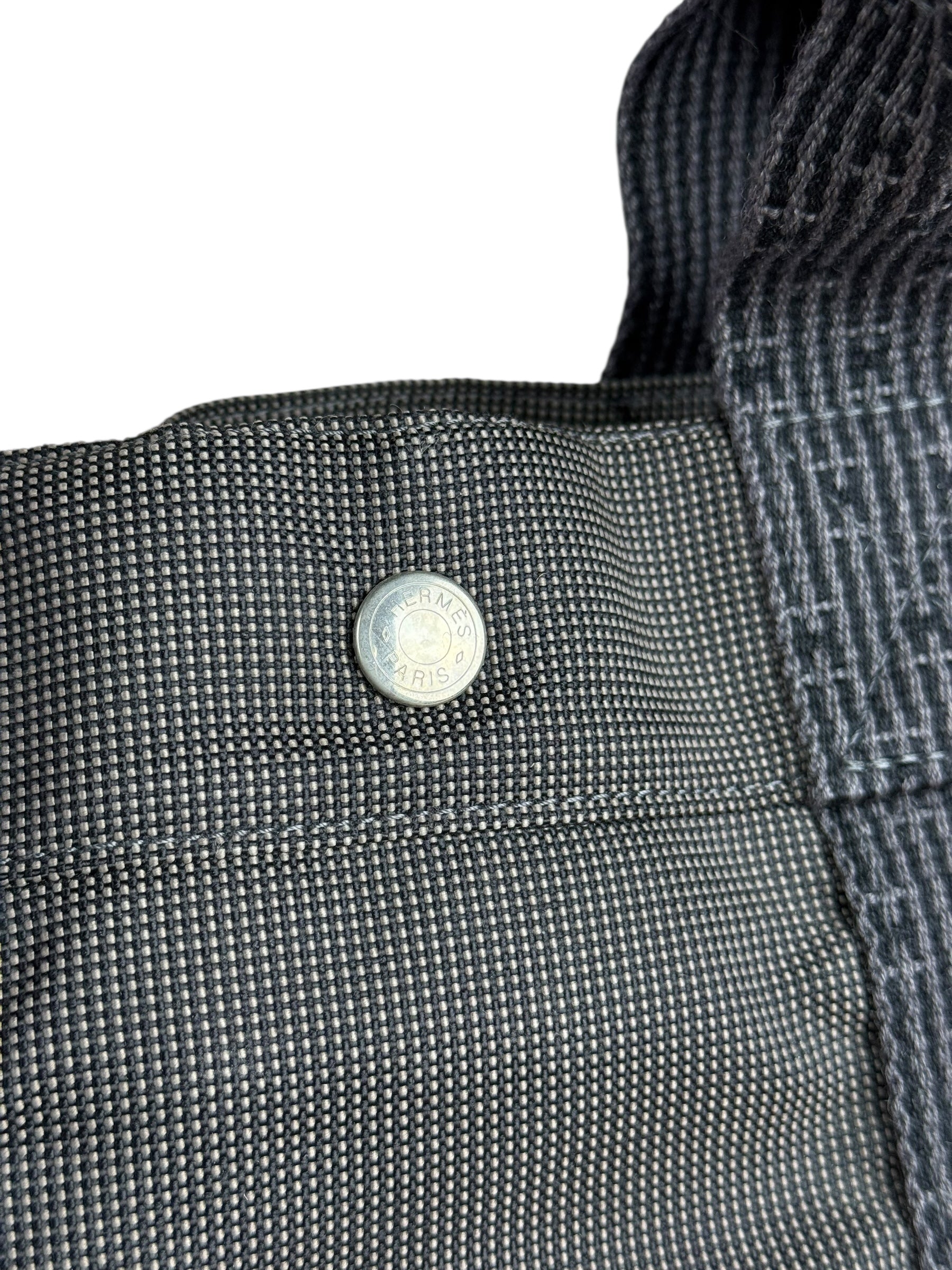 Hermes Herline Canvas Tote Grey