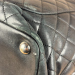 Chanel Black Leather Cambon Ligne large Tote Shoulder Bag 2004