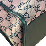 Gucci Bicolor Leather Trim GG Canvas Two-Way Tote Bag