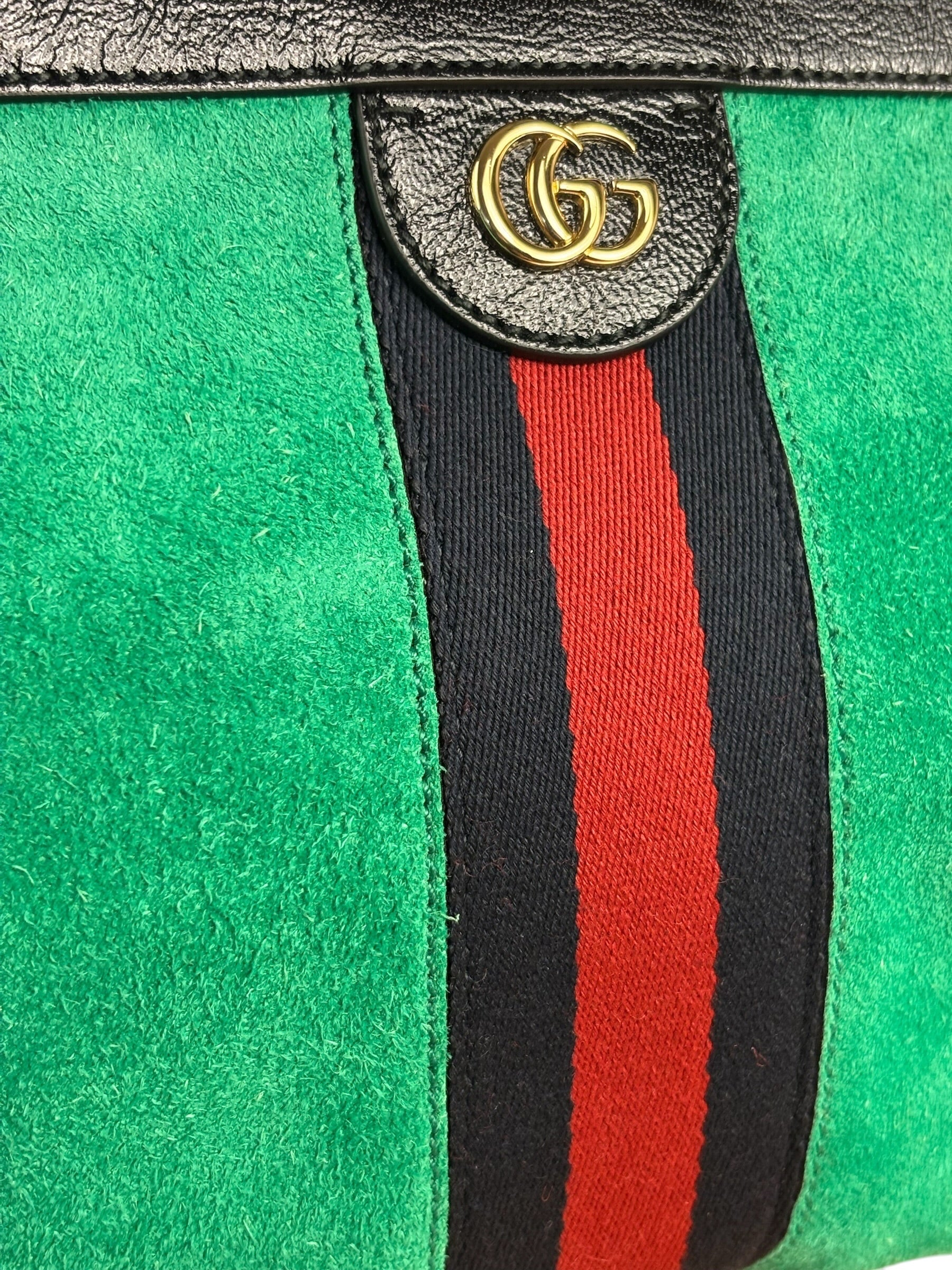 Gucci Suede Web Ophidia Chain Shoulder Bag