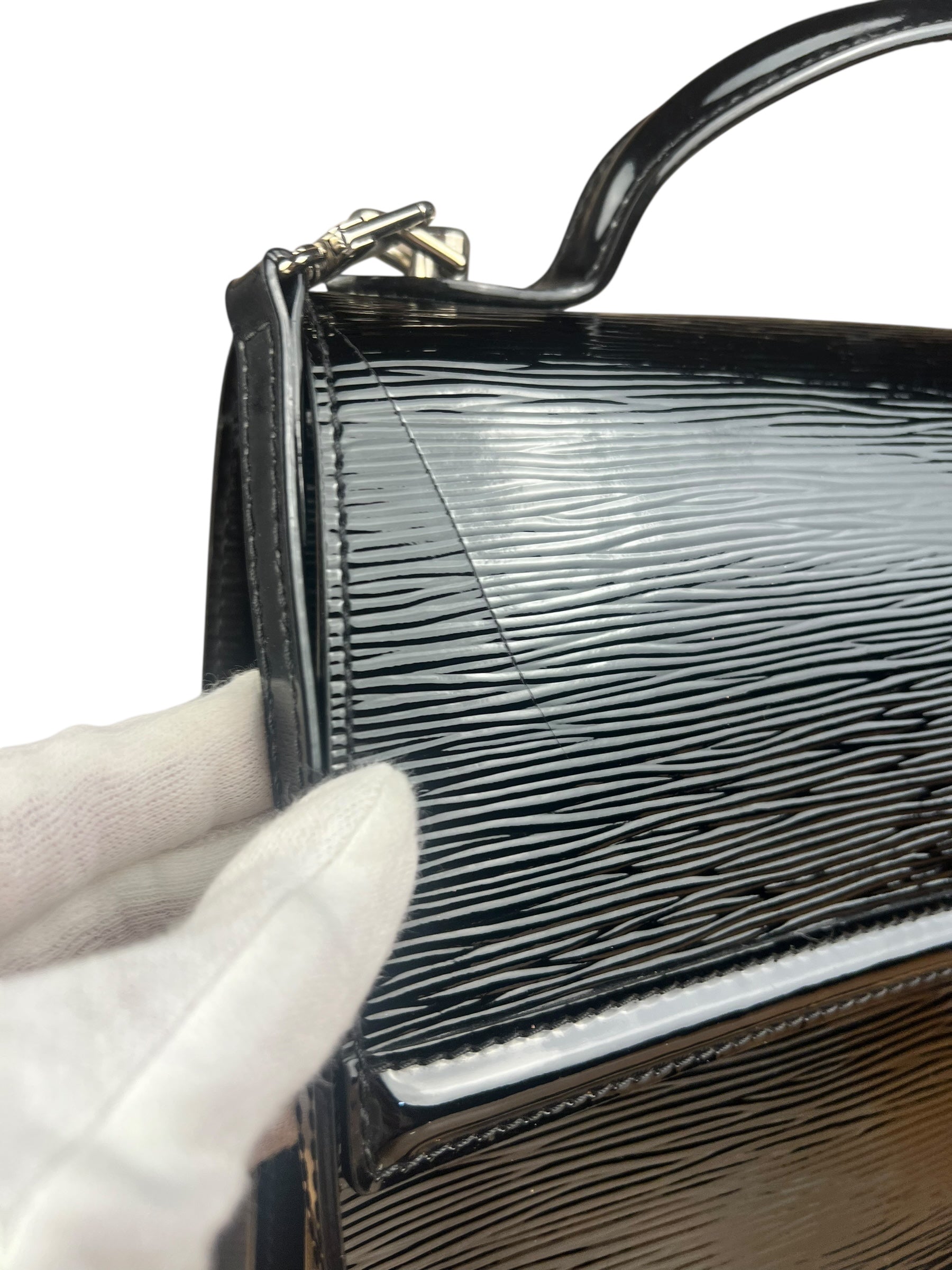 Louis Vuitton Black Electric Epi Sévigné 2Way Handbag