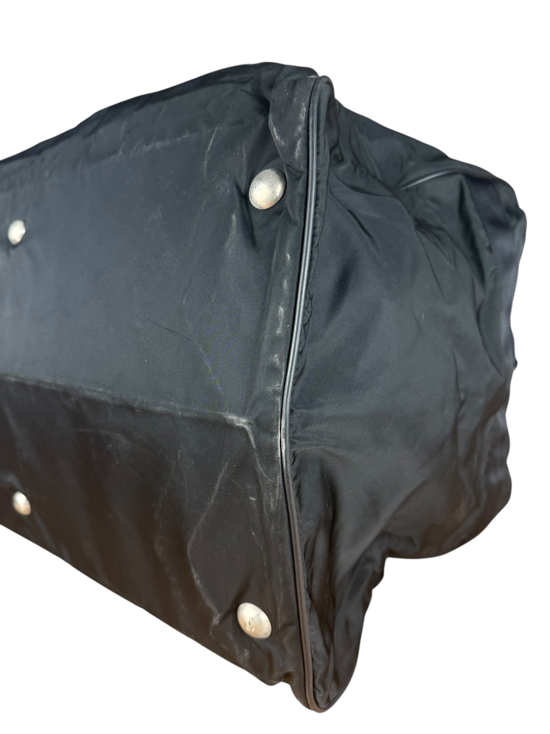 Prada Black Nylon Vintage Duffle Bag