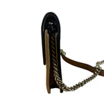 Gucci Light Caramel Pebbled Leather Wallet On Chain