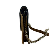 Gucci Light Caramel Pebbled Leather Wallet On Chain