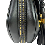 Gucci Black Leather Snaffle Bit Shoulder Bag