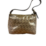 Fendi Vintage Beige PVC Zucca Pochette