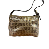 Fendi Vintage Beige PVC Zucca Pochette