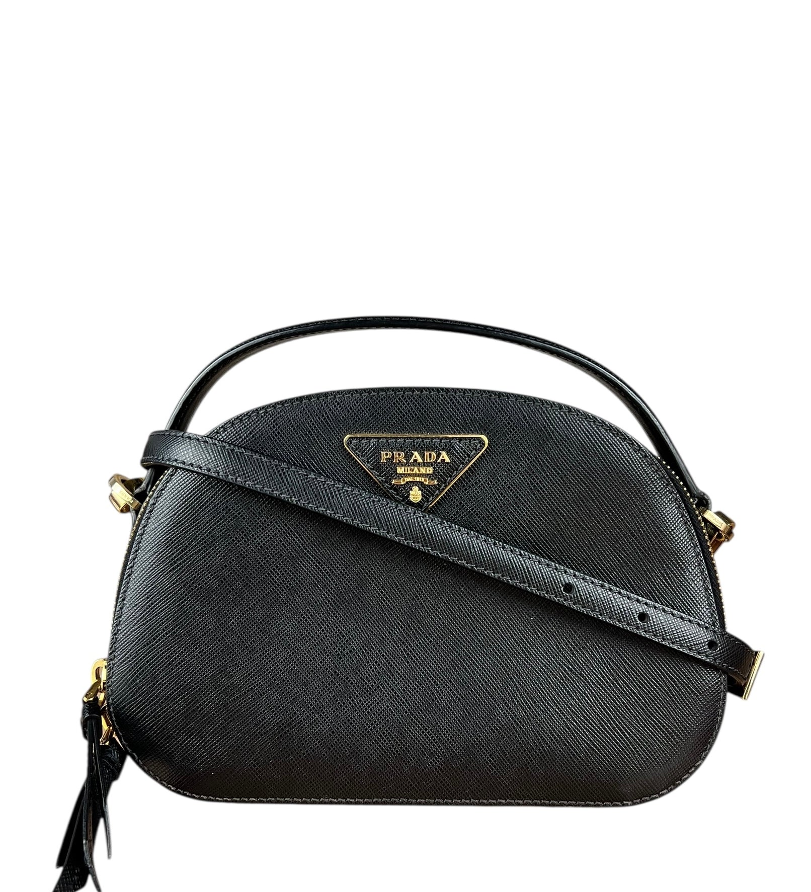Prada Black Leather Odette Crossbody