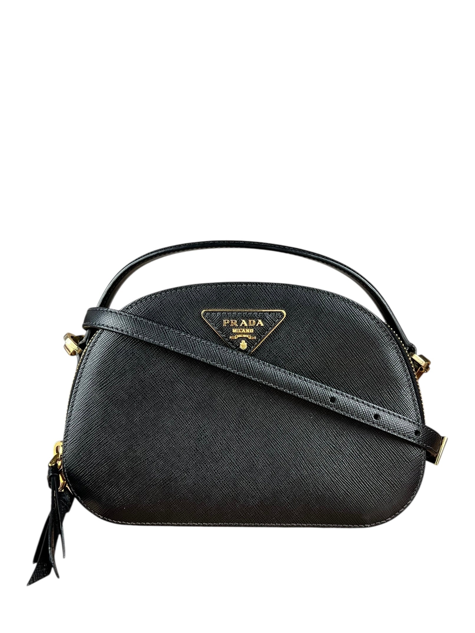 Prada Black Leather Odette Crossbody