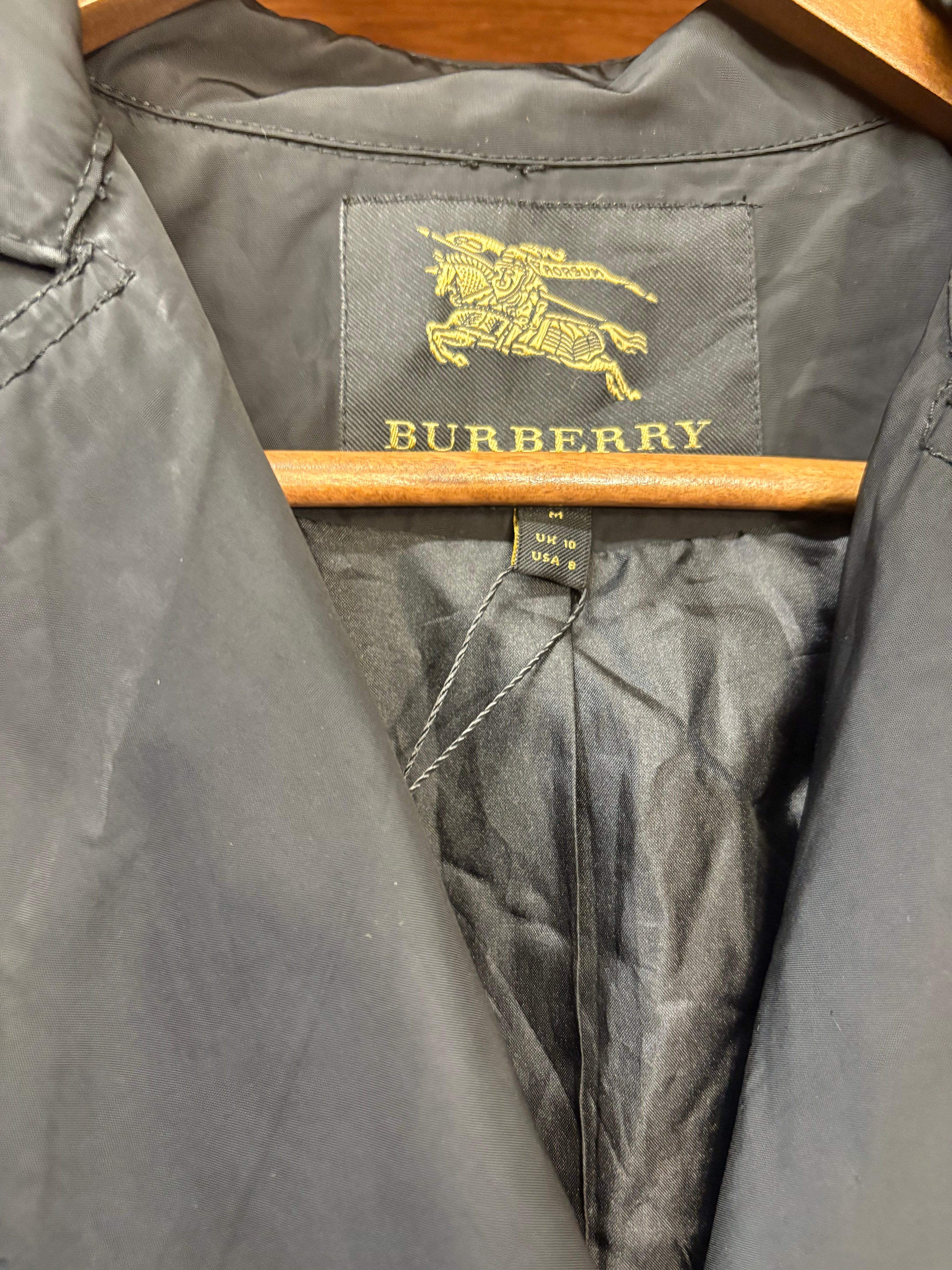 Burberry Black Mid Length Trench Coat