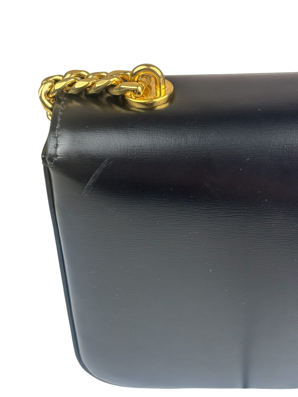 Celine Black Calfskin Claude Flap Chain Bag
