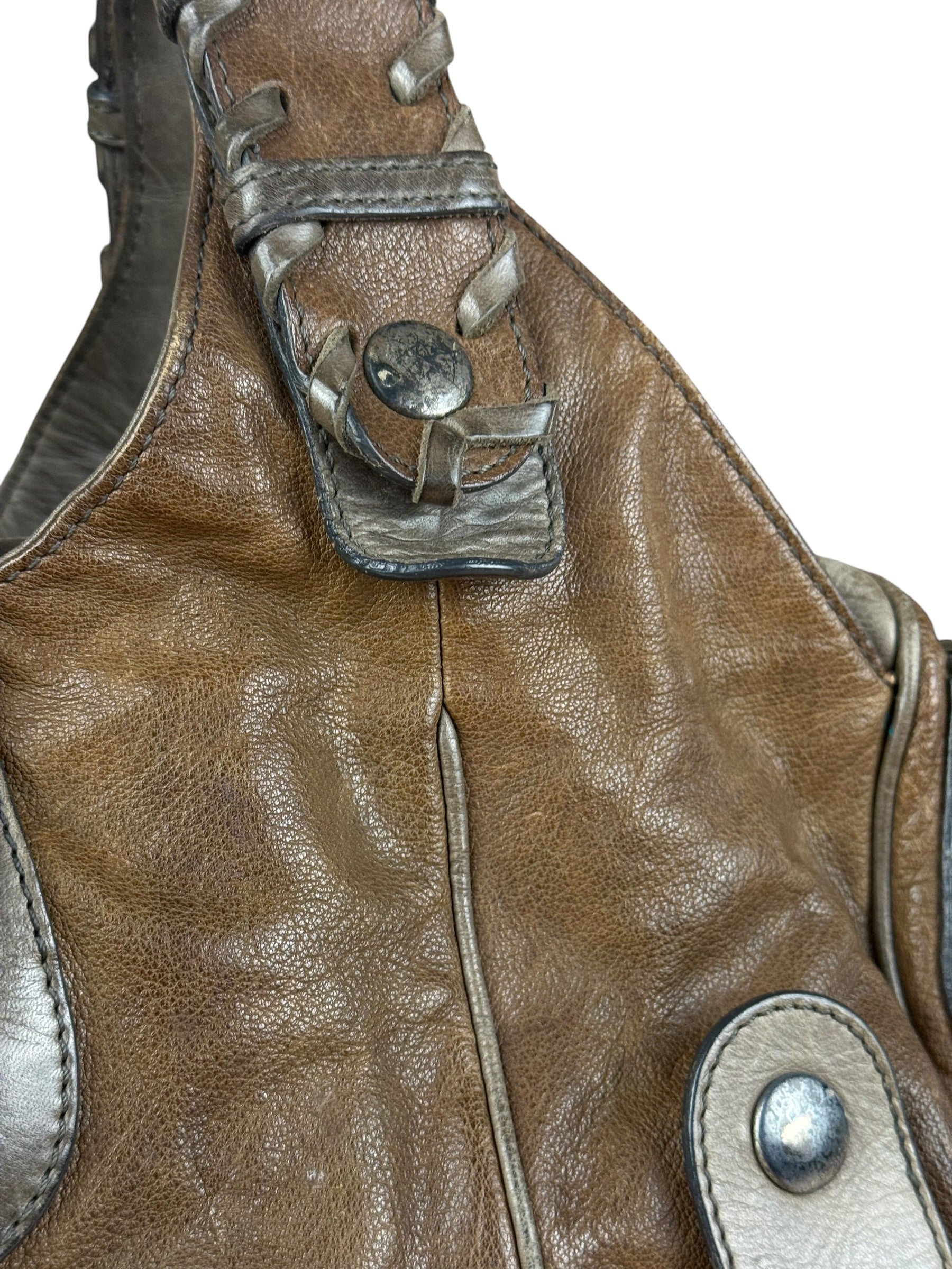 Chloe Vintage Brown Leather Silverado Shoulder Bag