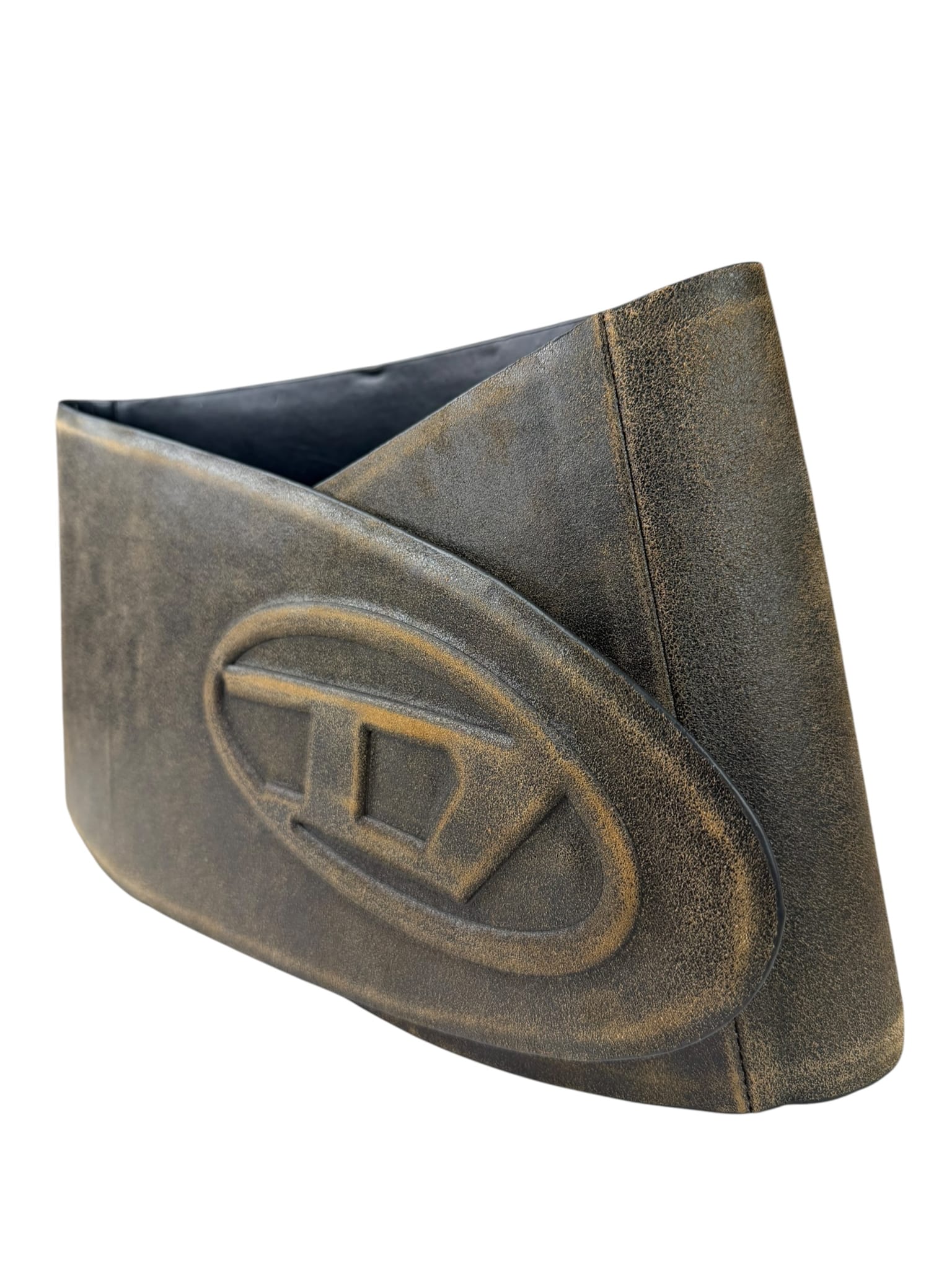 Diesel Brown/Black Leather B-Berny Belt Skirt