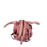 Salvatore Ferragamo Pink Nylon/Leather Bowler Bag