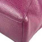 Coach Purple Pebbled Leather Small Kelsey Satchel Two-Way Bag