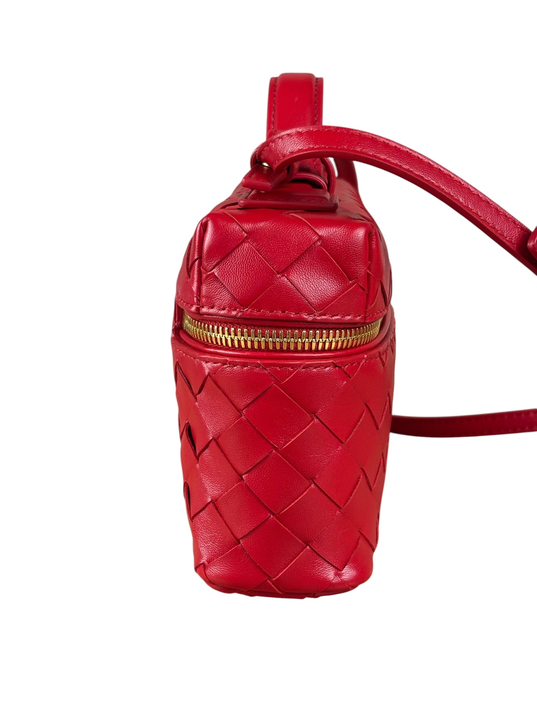 Bottega Veneta Red Intrecciato Leather Crossbody Bag