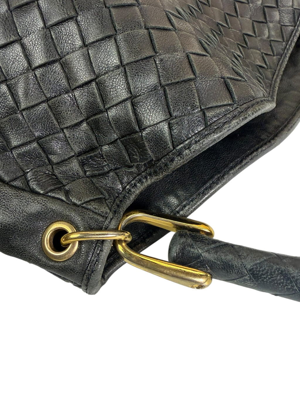 Bottega Veneta Black Intrecciato Hobo Bag