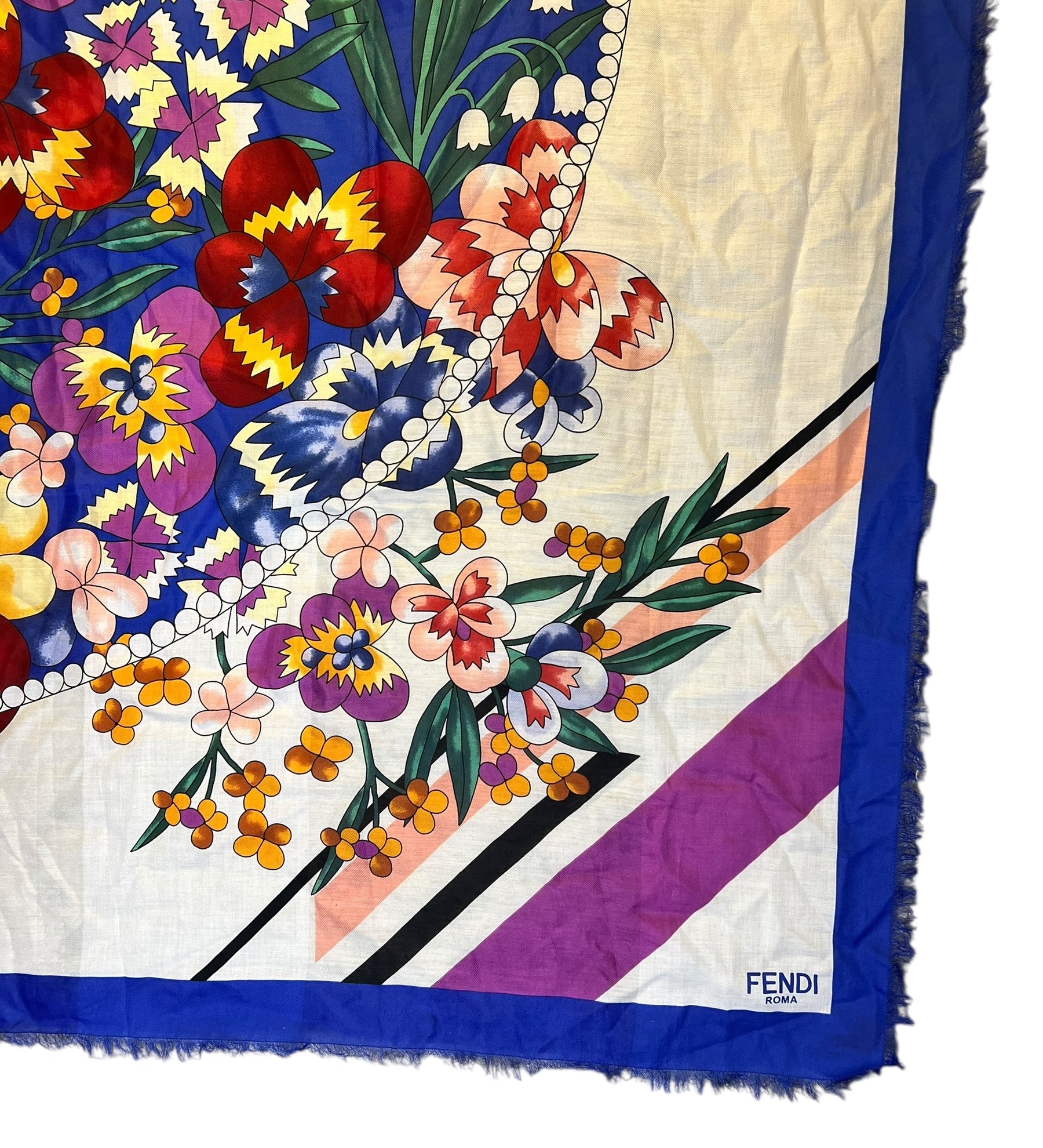 Fendi Multicolor Floral Shawl/Scarf