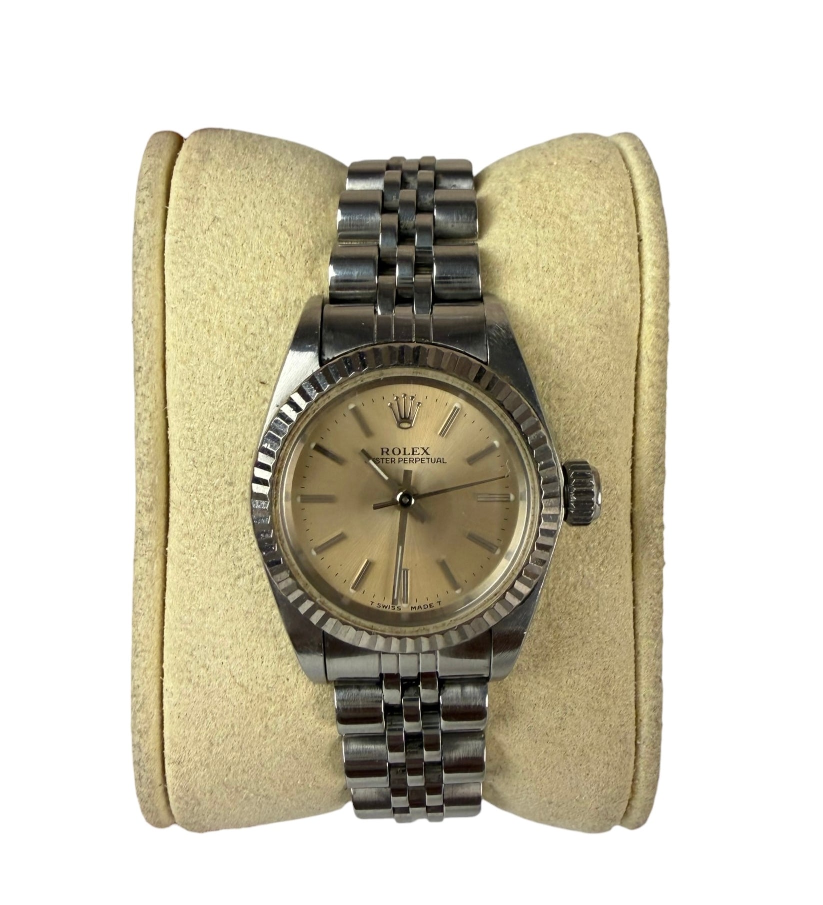 Rolex Oyster Perpetual 67194 Silver Stick Dial 1995