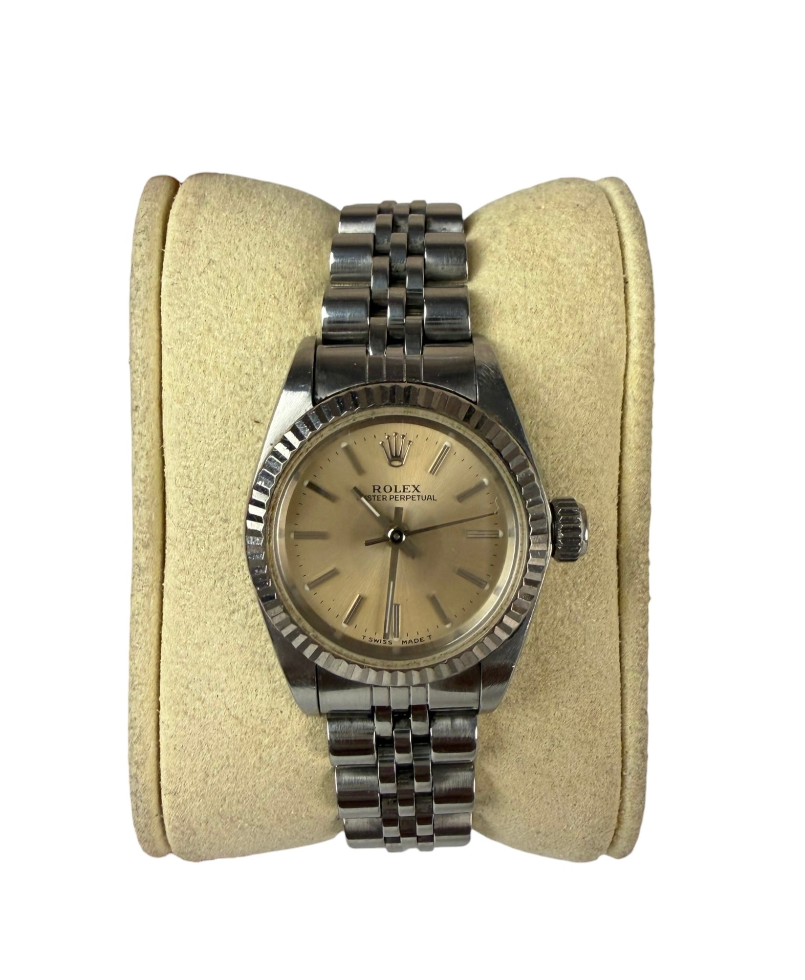 Rolex Oyster Perpetual 67194 Silver Stick Dial 1995