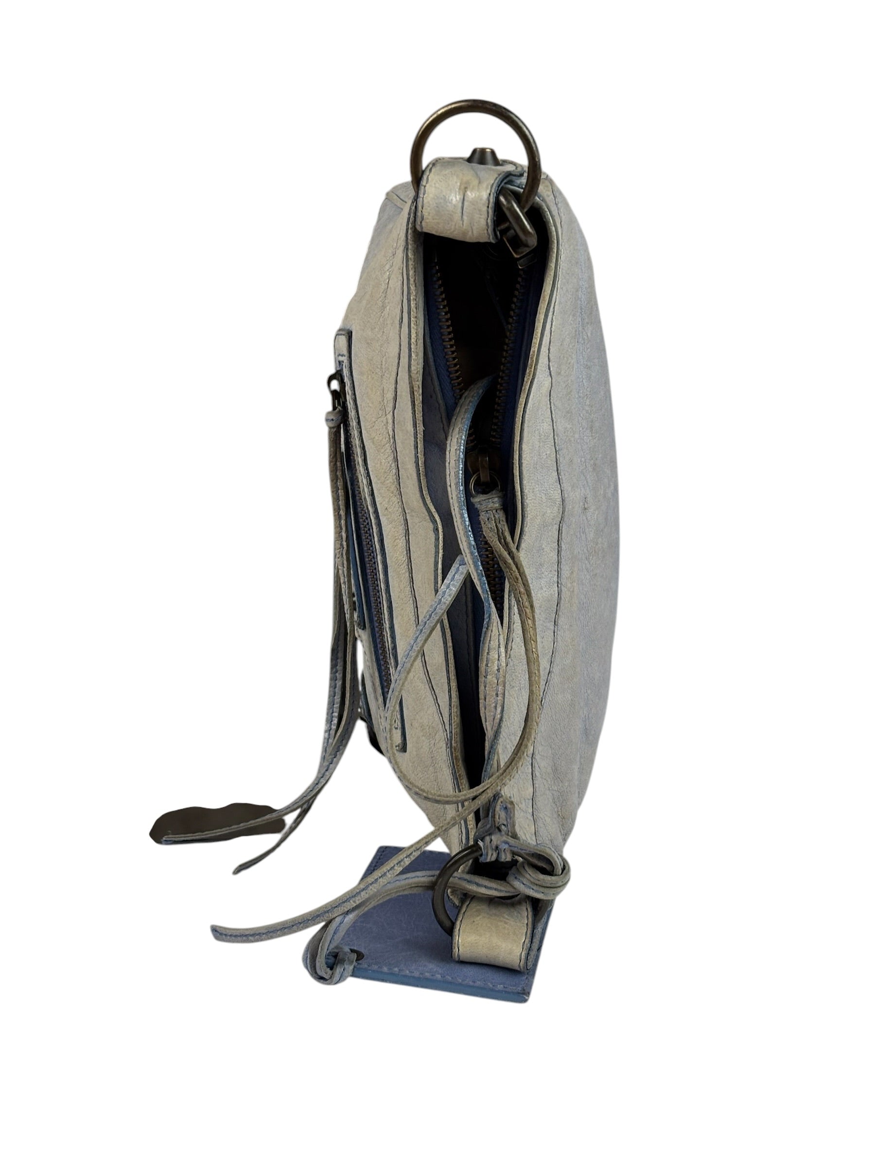 Balenciaga Light Blue Lambskin Le City Hip Pochette