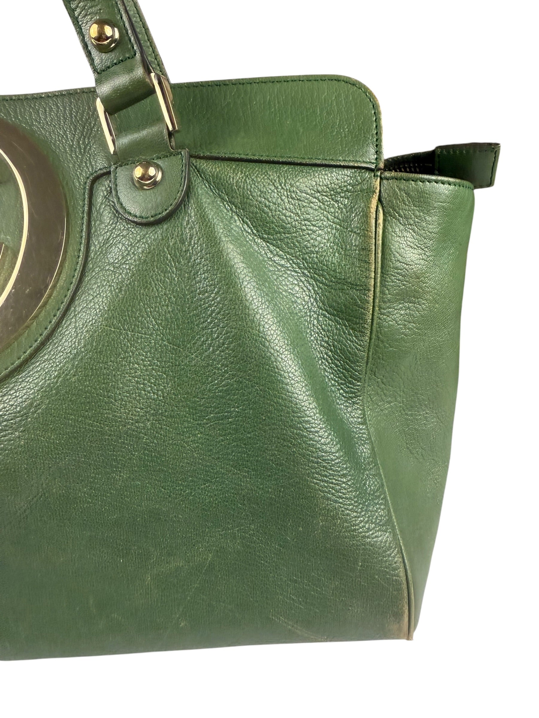 Gucci Green Leather Blondie Shoulder Bag