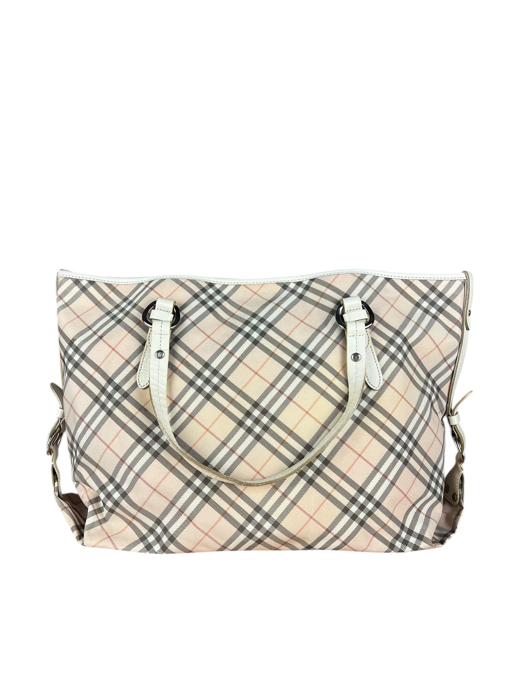 Burberry Nova Check Buckle Tote Bag