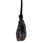 Fendi FF Black Canvas Boat Pochette