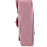 Chanel Pink Quilted Jersey Classic Flap Bag 1997
